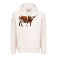 Pale Pink longhorn Premium Hoodie - RanaPortraitStore