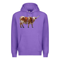 Purple longhorn Premium Hoodie - RanaPortraitStore