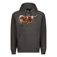 Smoke longhorn Premium Hoodie - RanaPortraitStore