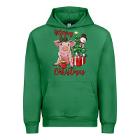 Emerald merry christmas pig Urban Hoodie - RanaPortraitStore