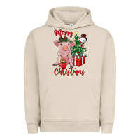 Pigment French Oak merry christmas pig Urban Hoodie - RanaPortraitStore