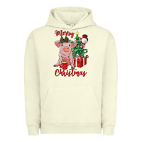 Pigment Pistachio merry christmas pig Urban Hoodie - RanaPortraitStore