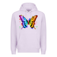 Lilac rainbow butterfly Premium Hoodie - Zillion Design Studio