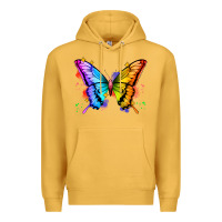 Mustard rainbow butterfly Premium Hoodie - Zillion Design Studio