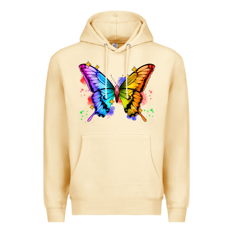 Rainbow Butterfly Premium Hoodie by Zillion Design Studio | Teevron