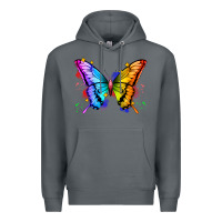 Rock rainbow butterfly Premium Hoodie - Zillion Design Studio