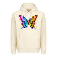 Sandshell rainbow butterfly Premium Hoodie - Zillion Design Studio