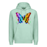Seafoam rainbow butterfly Premium Hoodie - Zillion Design Studio