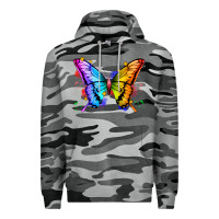 Slate Camo rainbow butterfly Premium Hoodie - Zillion Design Studio