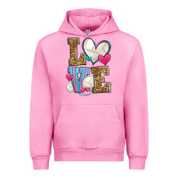 Fuchsia Pink love volleyball Urban Hoodie - Zillion Design Studio
