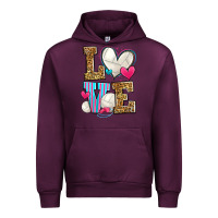 Mauve Wine love volleyball Urban Hoodie - Zillion Design Studio