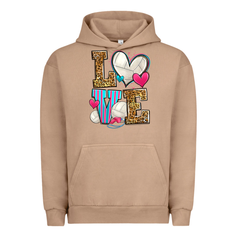 Love Volleyball Urban Hoodie by Zillion Design Studio | Teevron