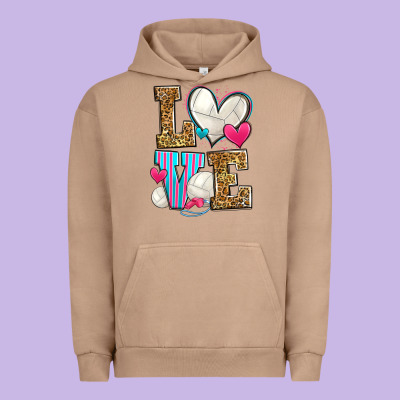 Love Volleyball Urban Hoodie Designed By Zillion Design Studio