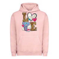 Pigment Salmon love volleyball Urban Hoodie - Zillion Design Studio