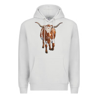 Dove Grey longhorn cow Premium Hoodie - RanaPortraitStore