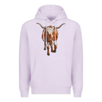 Lilac longhorn cow Premium Hoodie - RanaPortraitStore