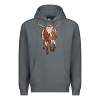 Rock longhorn cow Premium Hoodie - RanaPortraitStore