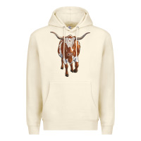 Sandshell longhorn cow Premium Hoodie - RanaPortraitStore