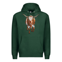 Sports Green longhorn cow Premium Hoodie - RanaPortraitStore
