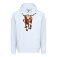White longhorn cow Premium Hoodie - RanaPortraitStore