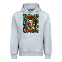 Heather Grey merry christmas longhorn cow Urban Hoodie - RanaPortraitStore