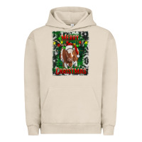 Pigment French Oak merry christmas longhorn cow Urban Hoodie - RanaPortraitStore