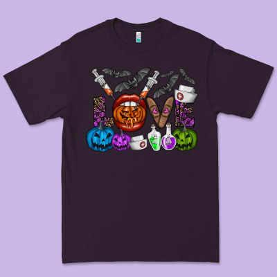 Love  Halloween Premium Tee Designed By Cowhidedigitalart