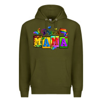 Army Green proud mama Premium Hoodie - Zillion Design Studio