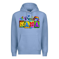 Colony Blue proud mama Premium Hoodie - Zillion Design Studio