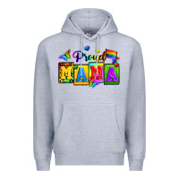 Heather Grey proud mama Premium Hoodie - Zillion Design Studio