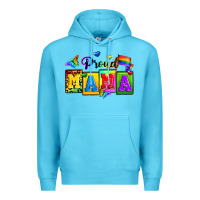 Ocean Blue proud mama Premium Hoodie - Zillion Design Studio