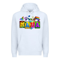 White proud mama Premium Hoodie - Zillion Design Studio