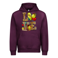 Mauve Wine love softball Urban Hoodie - Zillion Design Studio