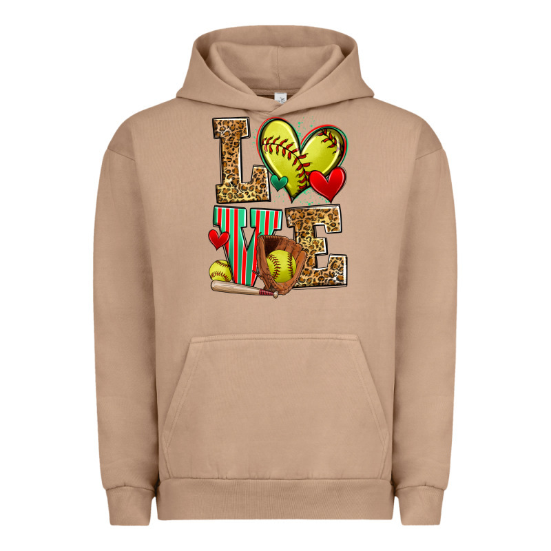 Love Softball Urban Hoodie by Zillion Design Studio | Teevron