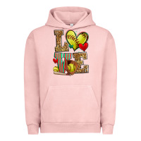 Pigment Salmon love softball Urban Hoodie - Zillion Design Studio