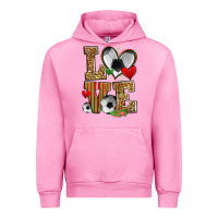 Fuchsia Pink love soccer Urban Hoodie - Zillion Design Studio