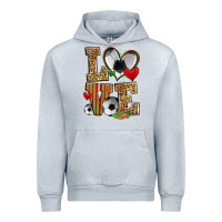 Heather Grey love soccer Urban Hoodie - Zillion Design Studio