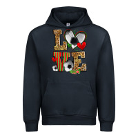 Navy love soccer Urban Hoodie - Zillion Design Studio