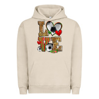Pigment French Oak love soccer Urban Hoodie - Zillion Design Studio