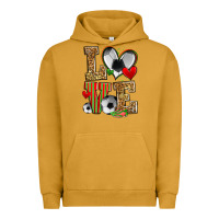 Pigment Peanut Butter love soccer Urban Hoodie - Zillion Design Studio