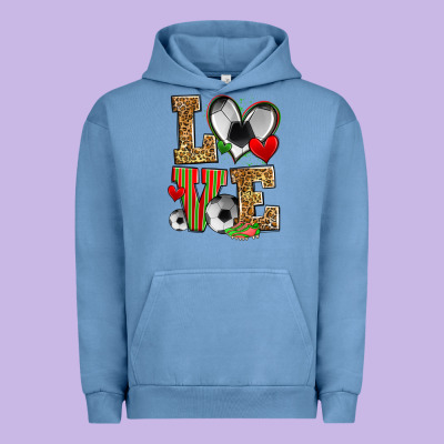 Love Soccer Urban Hoodie Designed By Zillion Design Studio
