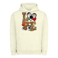 Pigment Pistachio love soccer Urban Hoodie - Zillion Design Studio