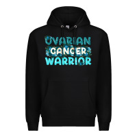 Black Ovarian Cancer Warrior Premium Hoodie - texasbilliewilder