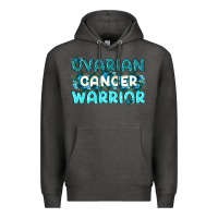 Charcoal Heather Ovarian Cancer Warrior Premium Hoodie - texasbilliewilder
