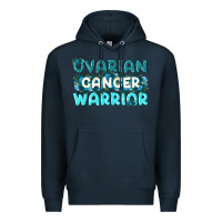 Navy Ovarian Cancer Warrior Premium Hoodie - texasbilliewilder