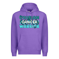 Purple Ovarian Cancer Warrior Premium Hoodie - texasbilliewilder