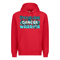 Red Ovarian Cancer Warrior Premium Hoodie - texasbilliewilder