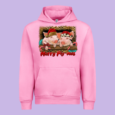 Merry Pig Mas Urban Hoodie Designed By Ranaportraitstore