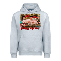 Heather Grey merry pig mas Urban Hoodie - RanaPortraitStore