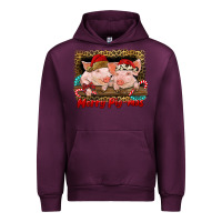 Mauve Wine merry pig mas Urban Hoodie - RanaPortraitStore